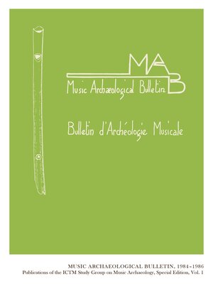 cover image of Music Archaeological Bulletin, 1984-1986